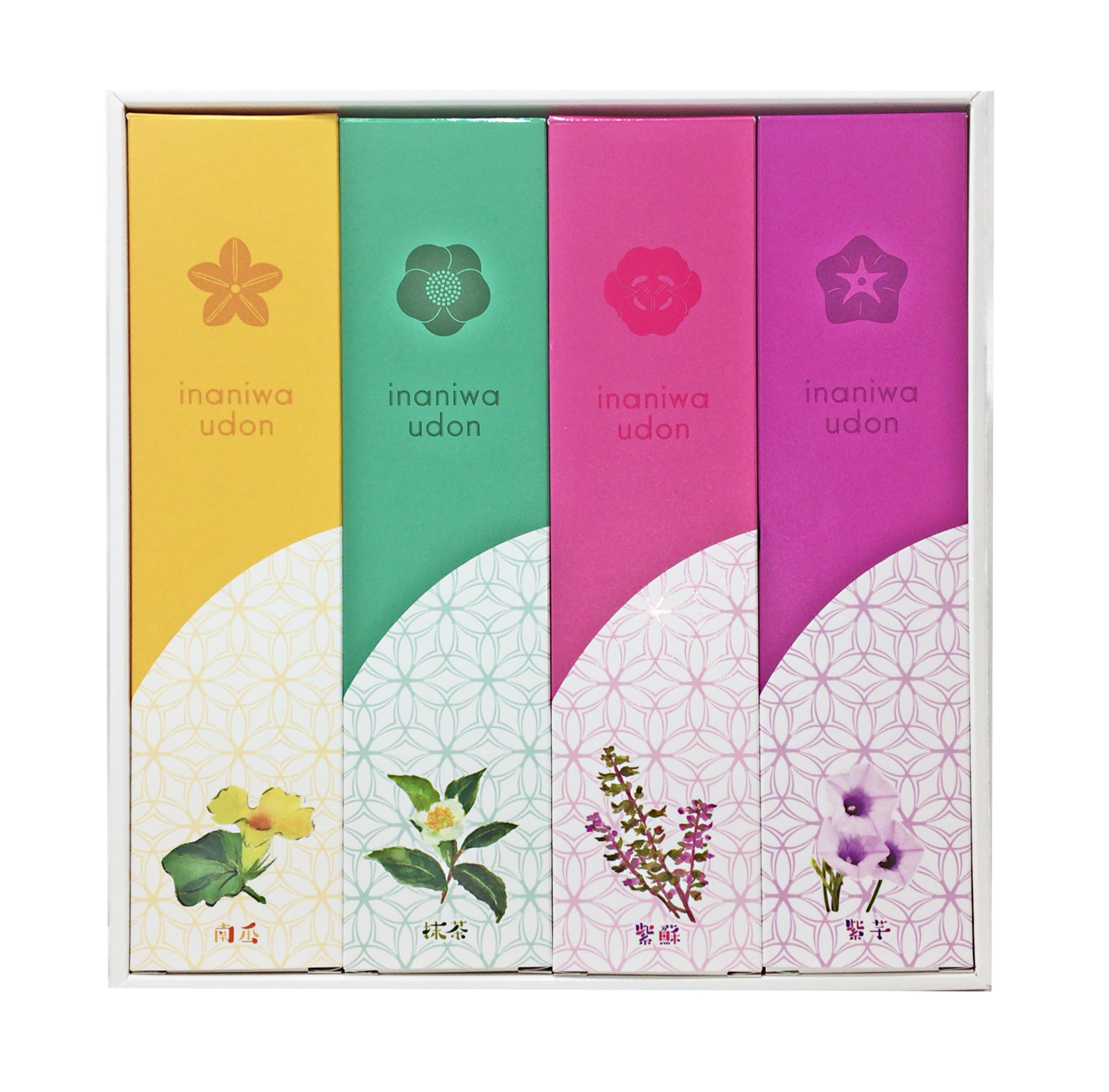 

Mugendo Inaniwa Udon Four-Colored Flower Noodles Gift Box Assortment (8 servings)