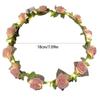Luminous Flower Crowns Simulation Rose Flower Glowing Wreath Vintage Wreath Headband  For Bride