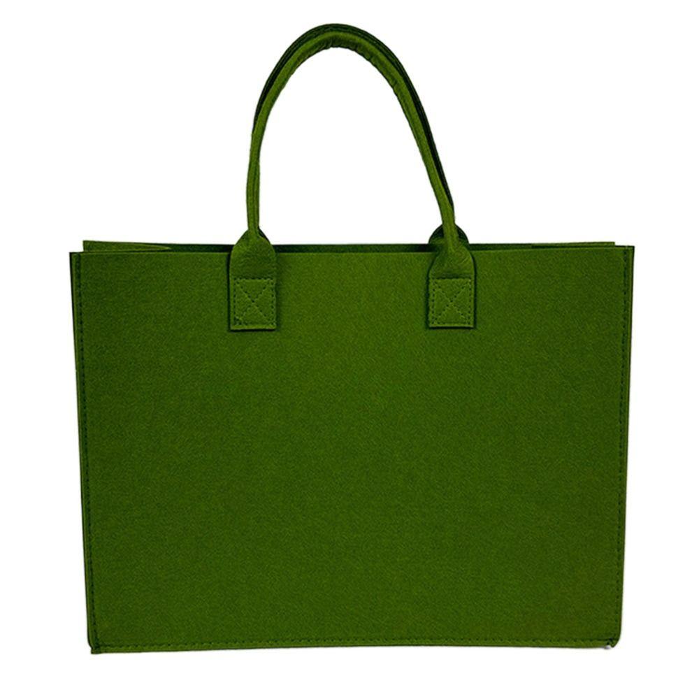Large Capacity Felt Shoulder Bag Messenger Bag Fashion Solid Color Handbag Simple Tote Bag Shopping Bag for Woman Girls