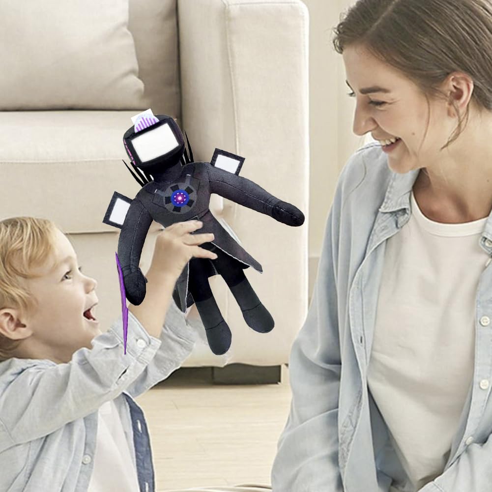 New Skibidi Toilet Plush Toy, Upgraded Titan TV Man Plush Toy, Funny Cartoon Game Doll, Skibidi Toilet Titan TV Man Horror Game Body Pillow, Kids