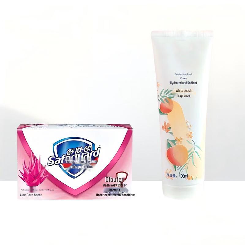 

Safeguard Mint Scent Soap & White Peach Hand Cream Set