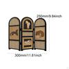 Mini Folding Screen Compact Room Dividers Panel Decorative Elegant Collectible Accents Crafts