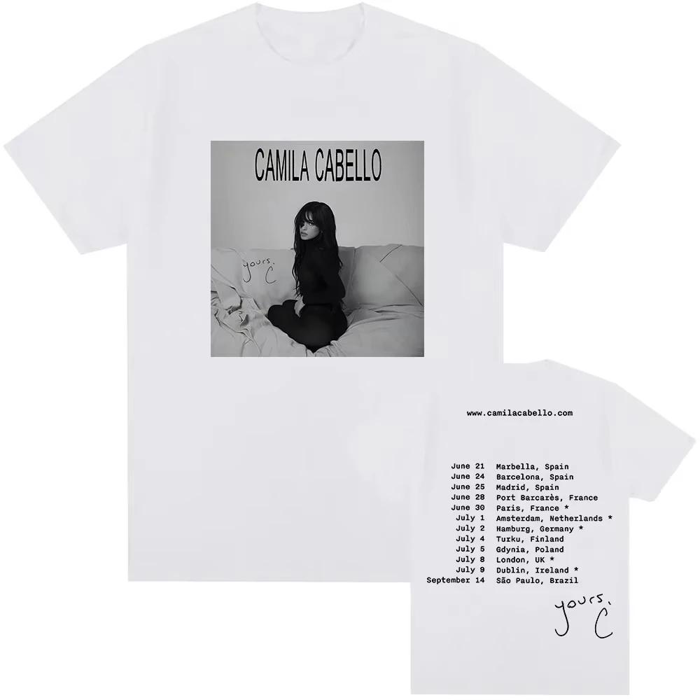 Camila Cabello YoursCTour 2025 Tshirtfeaturing a feUnisex Singer Graphic Summer Womens Tshirtstreetwear Hiphop Style