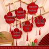 Creative Double Happiness Wedding Door Handle Ornament - Room Decoration Pendant for Bedroom.