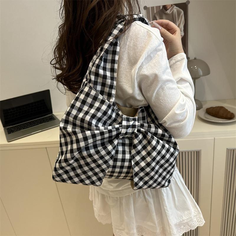 Große Schleifen-Schultertasche Sommer neu einfach und schön Unterarmtasche trendige Tragetasche