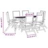 VidaXL 7-piece Garden Dining Set Solid Acacia Wood Textilene 3279270