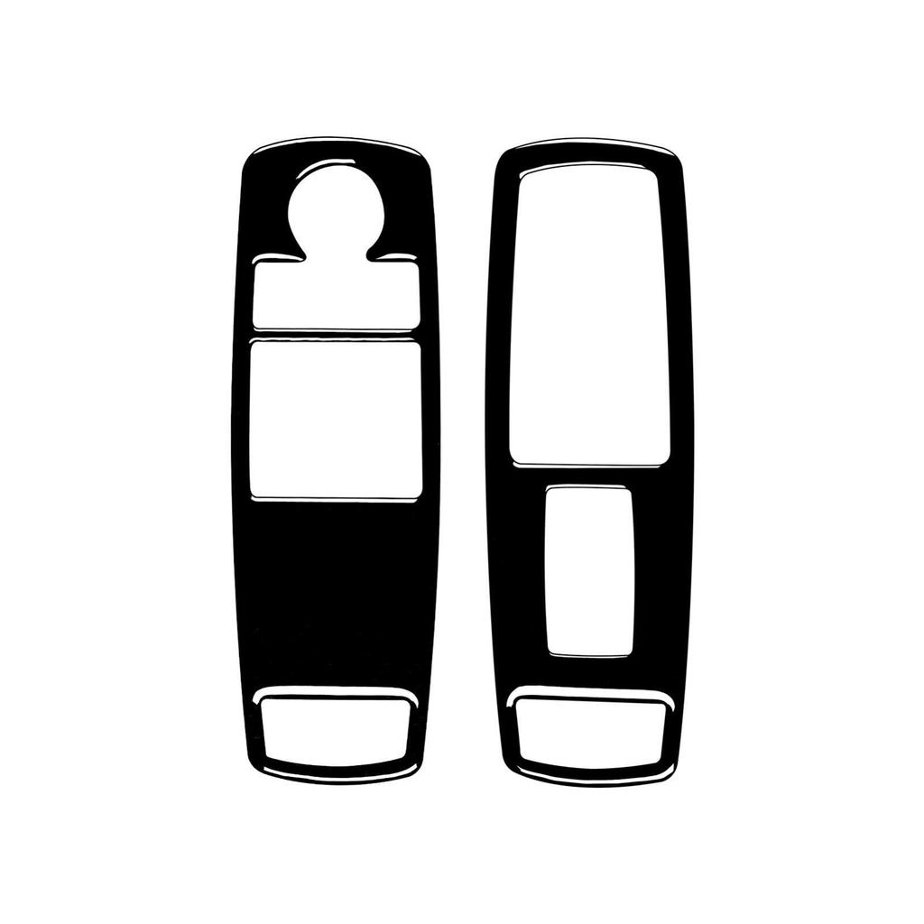 2Pcs Glossy Piano Black Window Lift Switch Cover For RAM 1500 2500 3500 2013-15
