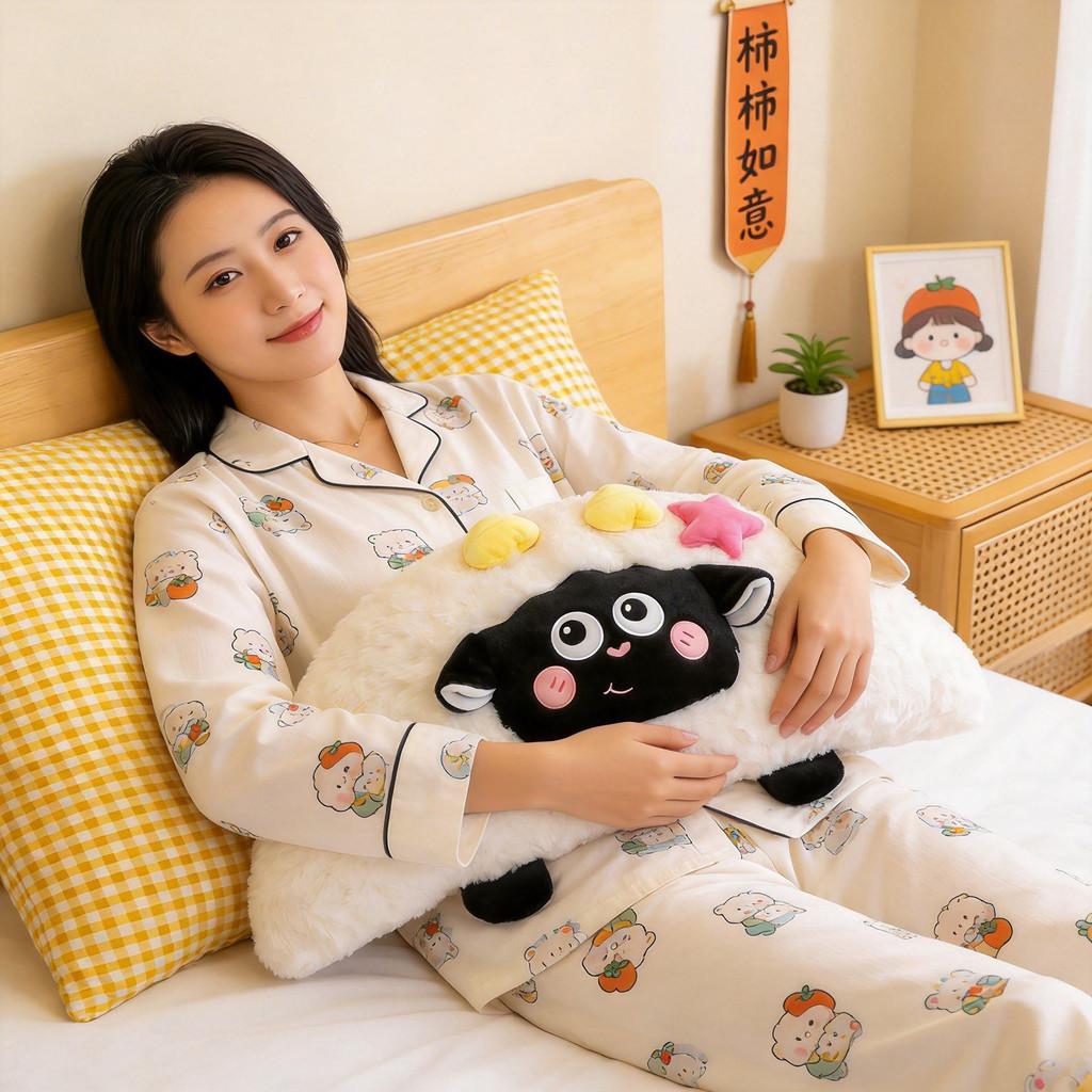 Sheep Plush For Girls Sleep Comfort For Lounge Couch Bed Support
