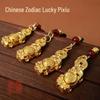 Bing Ma Year Fortune & Wealth Pixiu Golden Jubilee Zodiac Charms