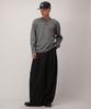 Dibellobeu Double Pintuck Wide Slacks_Black Stripe