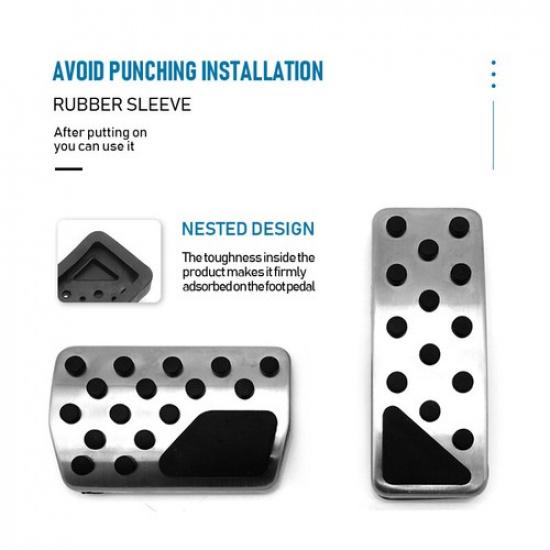 Vehicle Throttle Brake Pedals Aluminum + Rubber For Dodge Durango 2011-2018 2PCS