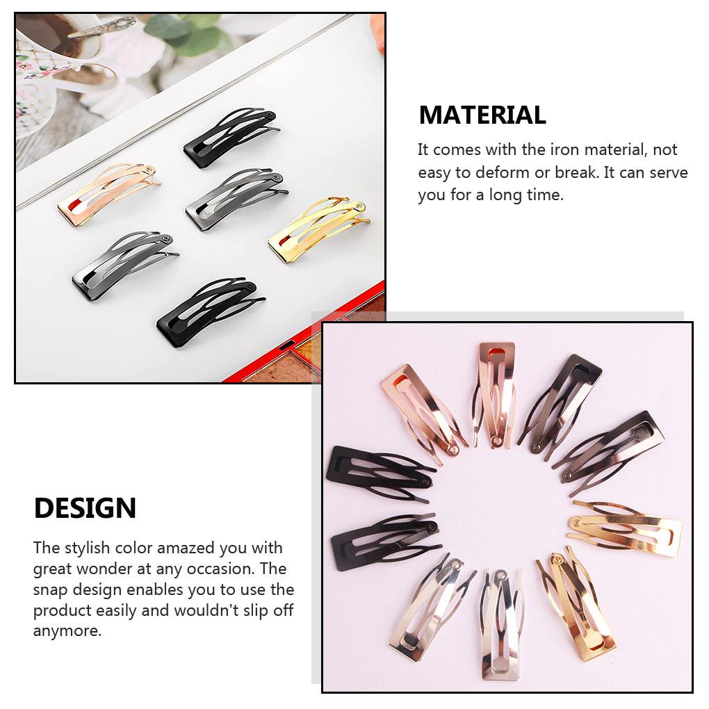 Hair Ornaments Sturdy Premium Iron Material Useful Side Clip Girl Supplies Portable Snap Fastener Clip for Baby Women Girls Lady