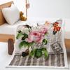 Lily 2D Digital Printing Thickened Lamb Wool Crystal Fleece Blanket One Piece