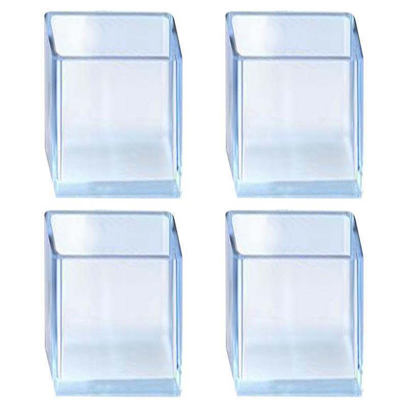 

4Pcs/Set 20*40mm Rectangular Chair Leg Rubber Pads Chair/Table Leg Caps Transparent Anti-scratch Floor Protectors