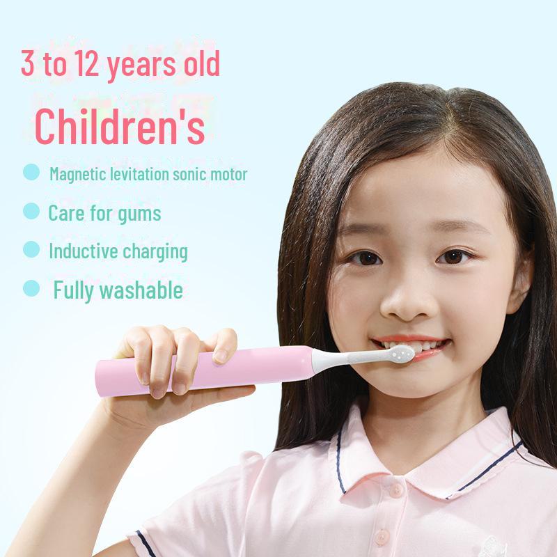 Elektrische Zahnbürste für Kinder: Kabellos, Magnetisch levitierend, Schall-, Weiche Borsten, Für Alter 2-12