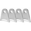 Weld-On Tabs Steel Shock Mount Brackets 2-11/16"x2-4/9"x1/4" 4-Pack | Heavy-duty Carbon Steel Weld-on Tabs Flat Bottom for Secure Welding MIG/TIG/arc