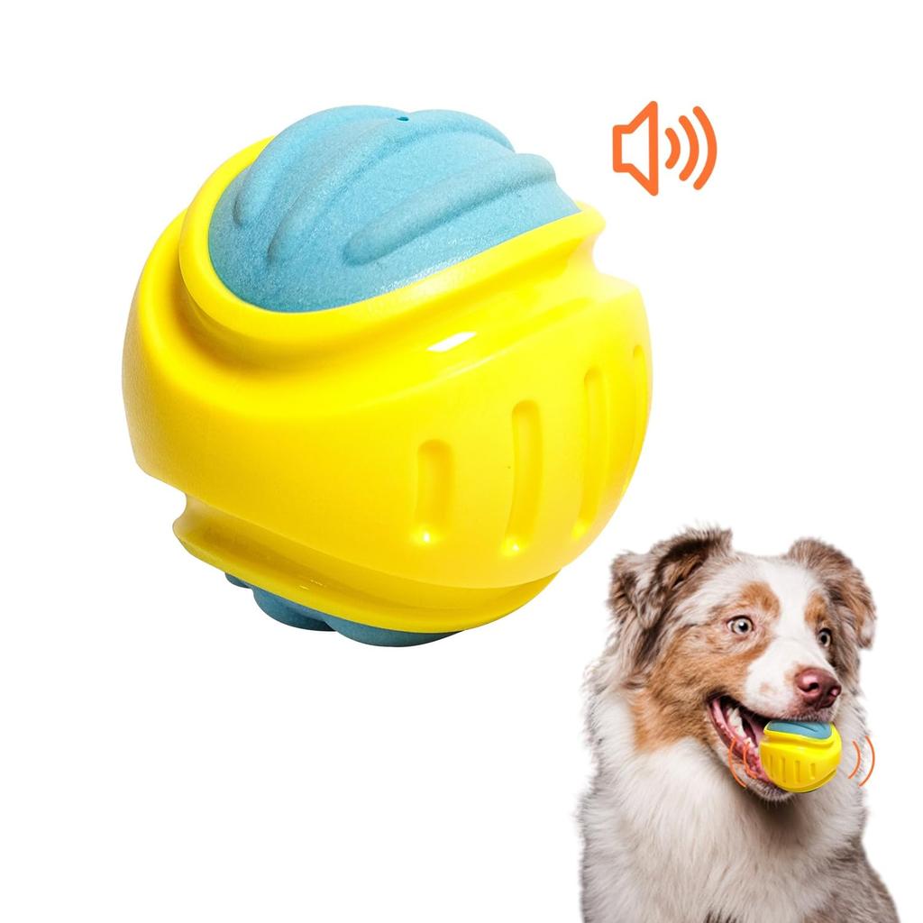 LaRoo Dog Toy Ball with Floats On Durable Natural Rubber Chew Stress Teeth Elastic Indoor and Outdoor For Medium Diameter Sound, Water, Toy, Relief,