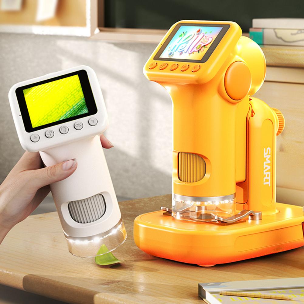 Microscope for Kids with 2 Inch Screen Handheld Microscope Camera Kids Microscope 100-1600X Portable Handheld Magnifying Glass