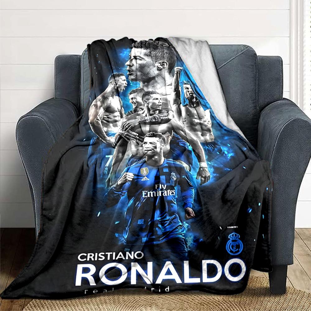 Soccer Player Action Blankets Flannel Printed Breathable Warm Throw Blanket for Home Office Bedspreads 0708a147