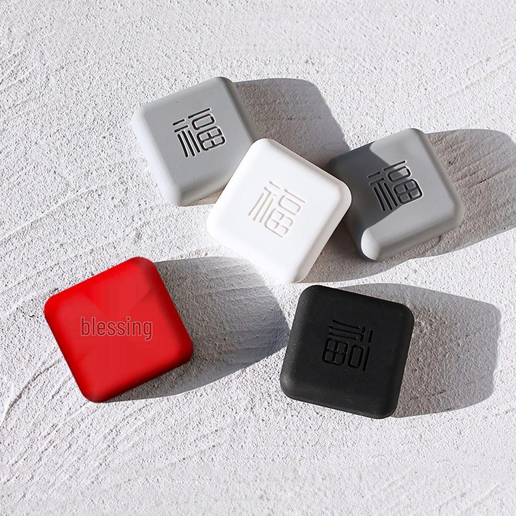 Fu Character No-Punch Anti-Collision Door Sticker & Silent Silicone Buffer