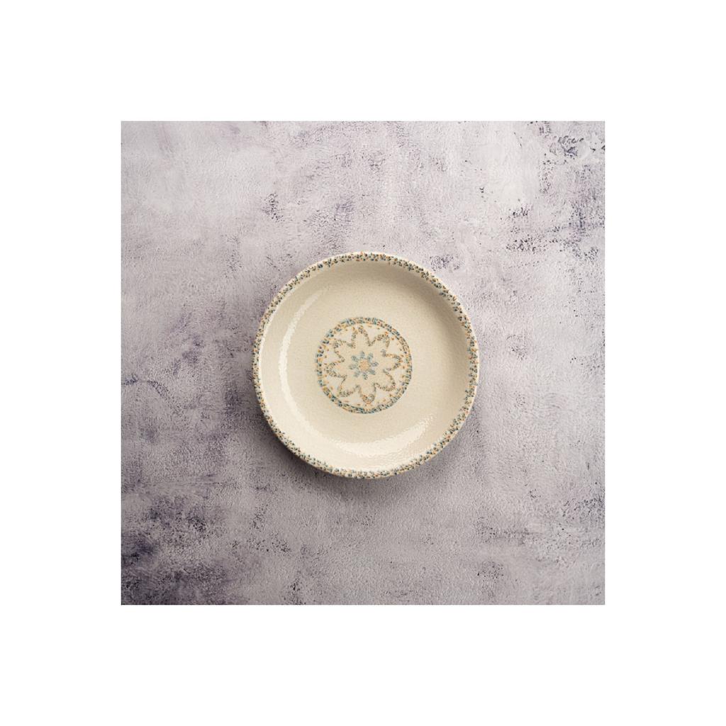 Tinta Tessera 48 Pieces White Mosaic Patterned Casual - Guest Porcelain Dinner Set For 12 People