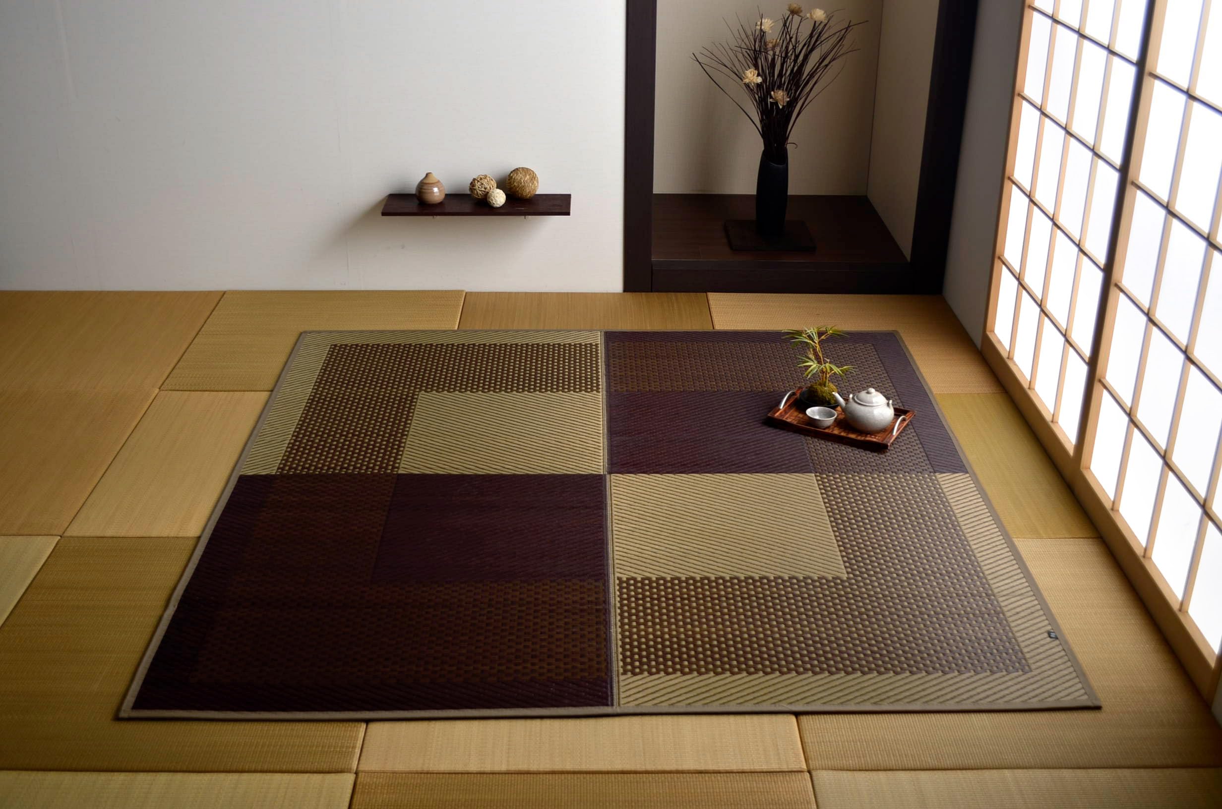 

Ikehiko Domestic Rush Rug Carpet Morning II Beige Approx. 191191cm #8240720 бежевый