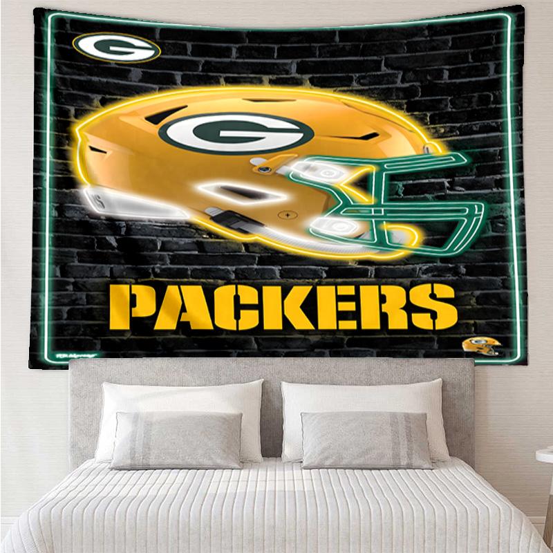Green Bay Packers Logo Tapestry Hanging for Bedroom,Livingroom, Playroom,Decor Art Room Wall Tapestry Holiday and Birthday Gifts
