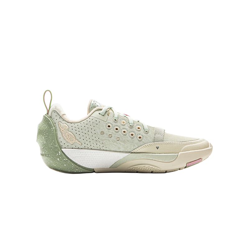 Li Ning Kids Basketball Fashion Trend Non-Slip Wear-Resistant Low-Top Basketball Shoes Men sneaker Light-Green YKBV070-3