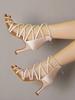 Sexy High Heels Adult Women Dance Boots Mesh Salsa Tango Latin Dance Modern Ballroom Dancing Shoes Heeled 9CM
