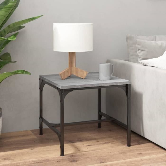 819409 vidaXL Side Tables 2pcs Sonoma Grey 40x40x35 Cm Engineered Wood