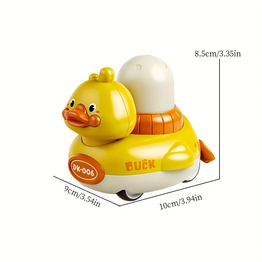 Adorable Push Toy Duck Car, Little Yellow Duck Press and Go Sliding Vehicle,No Battery Required,Durable ABS Material, Teen Birthday Party Holiday Gift