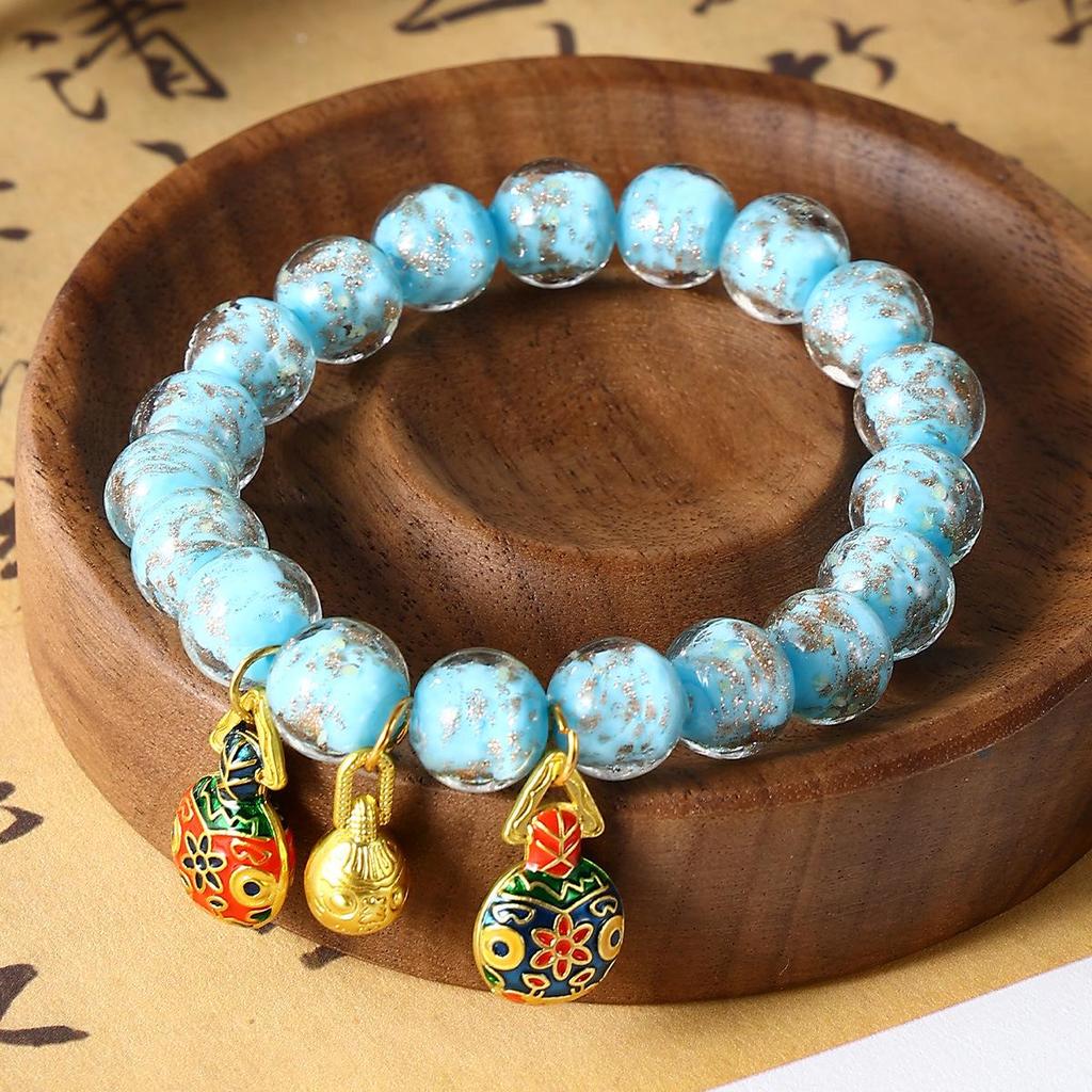 Gold Foil Glazed Devouring Beast Women's Luminous Bracelet