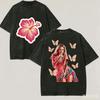 Zara Larsson for Fan Gift Washed T-shirt Men Women Harajuku Oversized Unisex Short Sleeve Streetwear High Quality Couples