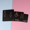1pc New Acrylic Washroom Signage Men's And Women's Bathroom Public Toilet Door Signage Hotel Toilet Reminder Signs