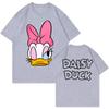 Disney Daisy Duck 85th Anniversary Men's T-Shirt Summer Casual Fashion Unisex Couples T-Shirt Y2k Clothes Parent-Child Outfit