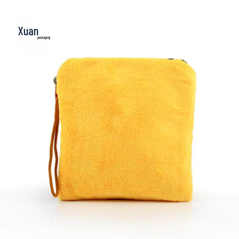 Wenwan Jade Bead Zipper Bag with Brocade Handle
