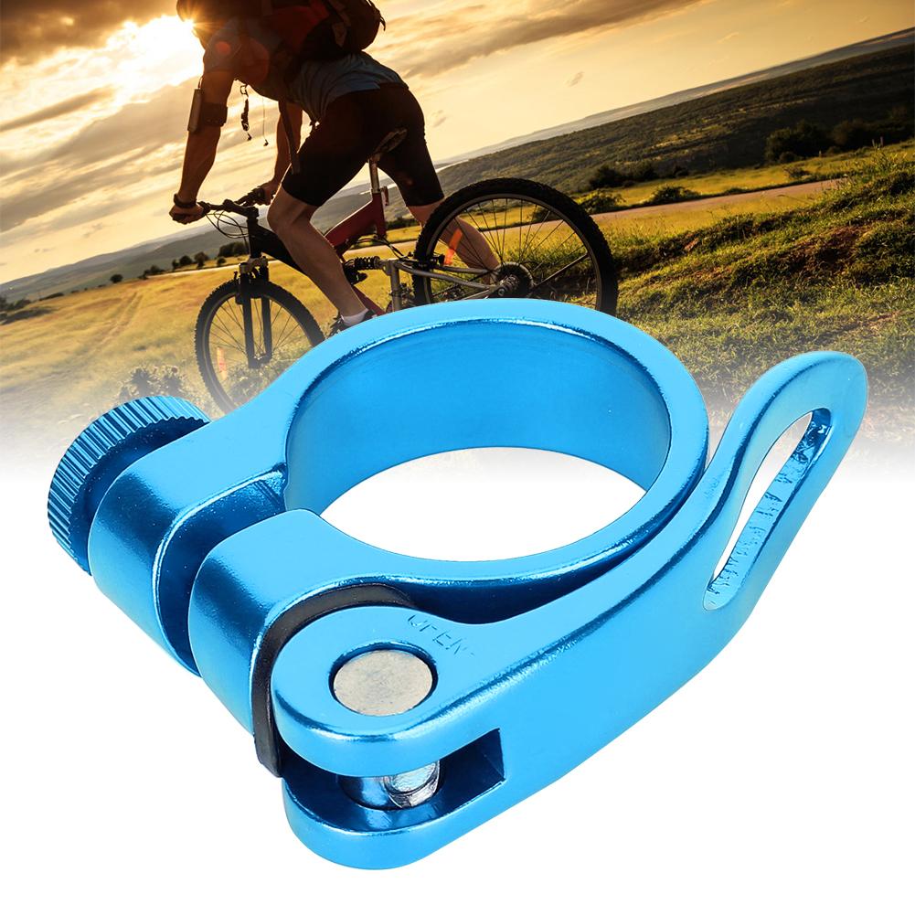 Aluminium Alloy 34.9MM Mountain Bike Quick Release Seatpost Clip Road Tube Fixed Clamp Cycling Sports Accessory