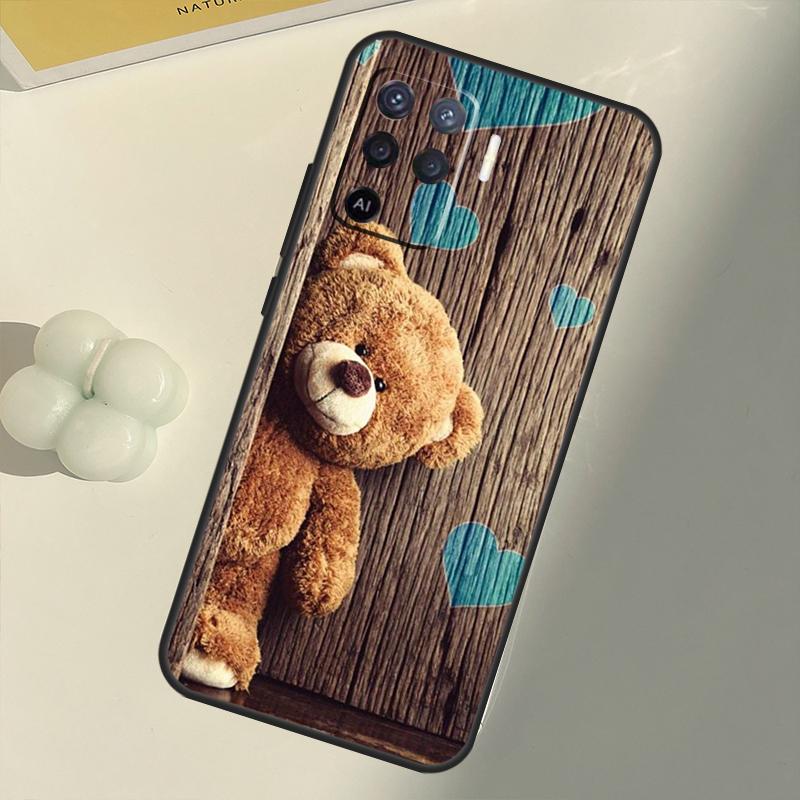 

Чехол с милым медведем для OPPO A74 A94 A54 A1K A15 A16 A52 A72 A83 A91 A93 A53S A5 A9 A31 A53 2020, чехол Find X5 Pro