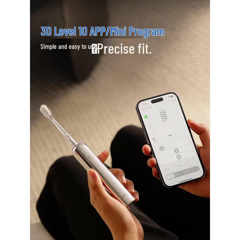 

LAIFEN Sonic Vibrating Electric Toothbrush - Stainless Steel CN plug (adapter included)