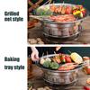 Stainless Steel Charcoal Grills Carbon stove Barbecue Grill Rack Round Korean Non-stick Home Outdoor Camping Portable BBQ Tools