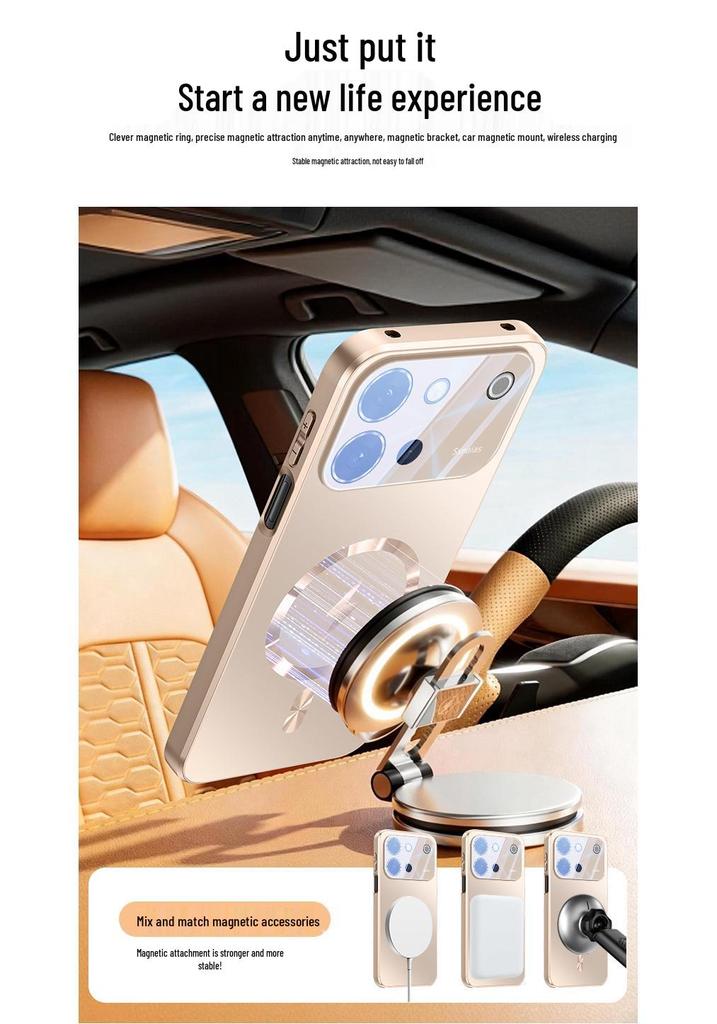 Vivo S60 Magnetic Frosted Phone Case with Built-in Lens Film & Full Coverage Drop Protection
