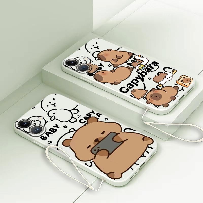 Phone Cover Case for Apple iPhone 17 Pro Max 15 12 Plus 13 Mini XS XR Air 11 16 7 8 Capybara Cute