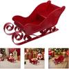 Christmas Mini Sleigh, Christmas Candy Bowl Santa Sleigh Basket Candy Dish Bowl Server Table Top Table Shelf Decors Red Holiday Decoration Winter
