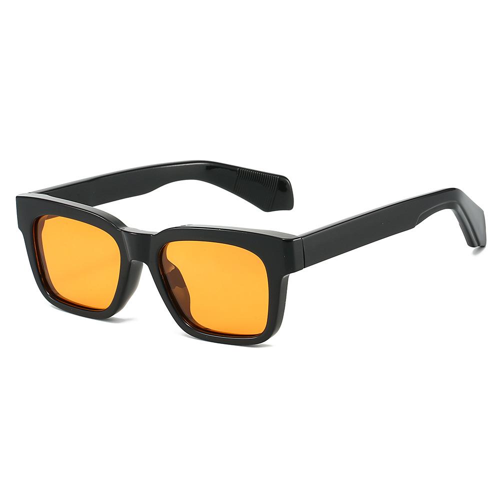 JYL Retro Thick Leg Sunglasses UV400 Polarized Yellow CP Frame Insert / 12602