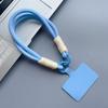 Macaron-Farbe Kurzes Handy-Lanyard Handy-Pad Doppelkopf Anti-Verlust Handgewebt Unisex Handgelenkband Kette Anhänger Lanyard