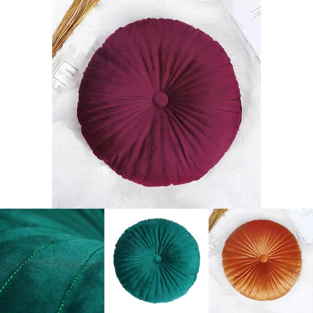 Cozy Round Pumpkin Back Seat Chair Cushion With Soft Velvet Touch And Durable Design