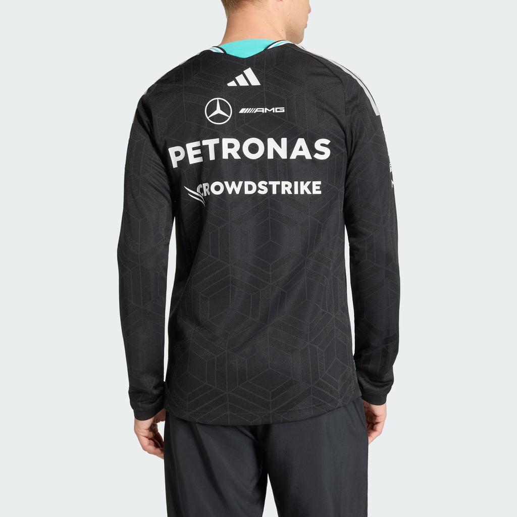 adidas Mercedes - Amg Petronas Formel 1 Team Trikot Authentisch Pullover Slim Fit Sport Langarm Schnelltrocknendes T-Shirt Herren Oberteile KE5309