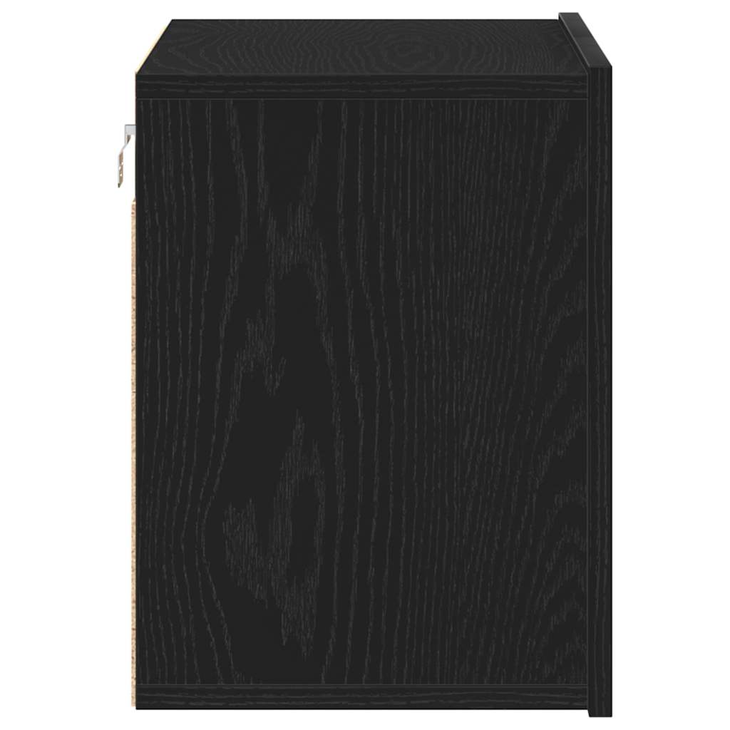 TV Stand in Black Oak Finish 60 x 30 x 41 cm Particleboard