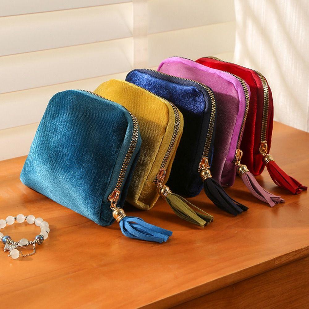 Tragbare Armband-Display-Tasche 6-lagige Geldbörse für Damen Schmuck-Organizer Reise-Outdoor-Nutzung
