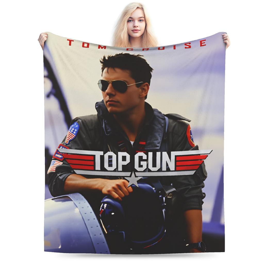 Top Gun Sign Tom Cruise Fighter Blanket Soft Pattern Plush Bedding Throws For Boy Girl Home Decor Flannel Bedspread Bed Cover